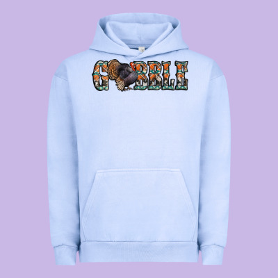 Gobble Thanksgiving Turkey Urban Hoodie Designed By Jasminsmagicworld