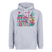 Heather Grey some bunny needs coffee easter Heavyweight Hoodie - Jasminsmagicworld