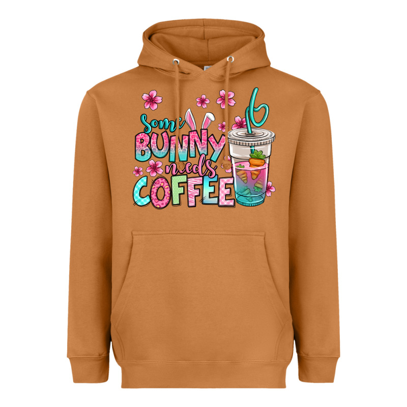 Some Bunny Needs Coffee Easter Heavyweight Hoodie by Jasminsmagicworld | Teevron