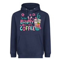 Navy some bunny needs coffee easter Heavyweight Hoodie - Jasminsmagicworld
