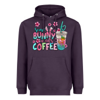 Plum some bunny needs coffee easter Heavyweight Hoodie - Jasminsmagicworld
