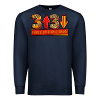 Navy three up three down softball Premium Sweatshirt - Jasminsmagicworld