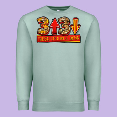 Three Up Three Down Softball Premium Sweatshirt Designed By Jasminsmagicworld