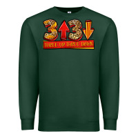 Sports Green three up three down softball Premium Sweatshirt - Jasminsmagicworld