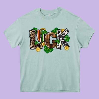 Western Luck St. Patrick's Day Heavy Core Tee Designed By Cowgirlartshop