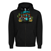 Black camping is my happy place2 Zipper Hoodie - JahusDesignShop