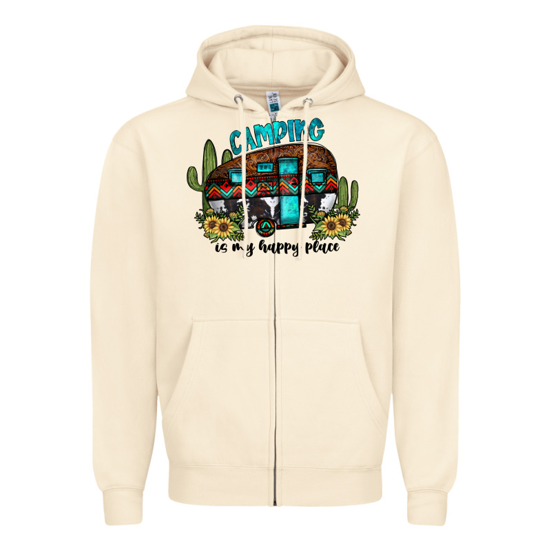 Camping Is My Happy Place2 Zipper Hoodie by JahusDesignShop | Teevron