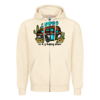Sandshell camping is my happy place2 Zipper Hoodie - JahusDesignShop