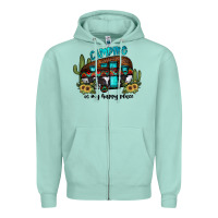 Seafoam camping is my happy place2 Zipper Hoodie - JahusDesignShop