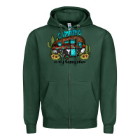 Sports Green camping is my happy place2 Zipper Hoodie - JahusDesignShop