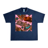 Navy western cowboy hat seamless pattern Urban Heavy Tee - BundleAndBundleShop
