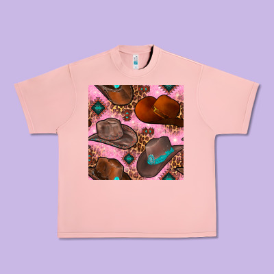 Western Cowboy Hat Seamless Pattern Urban Heavy Tee Designed By Bundleandbundleshop