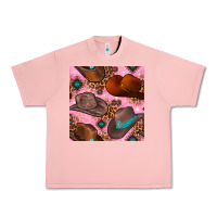 Salmon western cowboy hat seamless pattern Urban Heavy Tee - BundleAndBundleShop