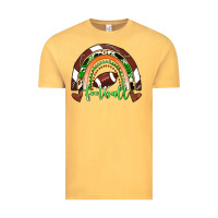 Vintage Mustard Football Rainbow Vintage Tee - RanaPortraitStore