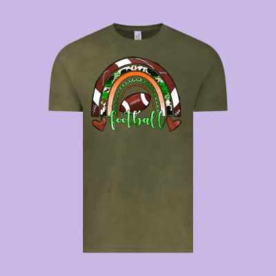 Football Rainbow Vintage Tee Designed By Ranaportraitstore
