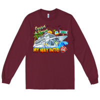 Burgundy 2024 Cruisin Long Sleeve Tee - CowhideDigitalArt
