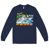 Navy 2024 Cruisin Long Sleeve Tee - CowhideDigitalArt