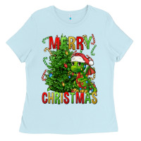 Baby Blue merry christmas dragon Ladies Tee - FaDigitalArtStudio