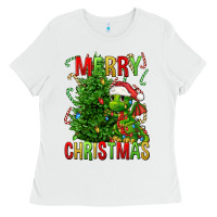 White merry christmas dragon Ladies Tee - FaDigitalArtStudio
