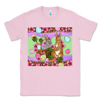 Bubblegum Pink Easter eggs bunnys basket Classic Tee - OliviaCreatesArt
