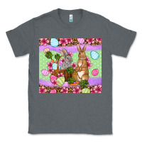 Charcoal Heather Easter eggs bunnys basket Classic Tee - OliviaCreatesArt