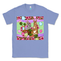 Colony Blue Easter eggs bunnys basket Classic Tee - OliviaCreatesArt