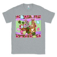 Heather Grey Easter eggs bunnys basket Classic Tee - OliviaCreatesArt