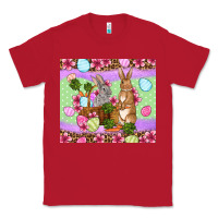 Red Easter eggs bunnys basket Classic Tee - OliviaCreatesArt