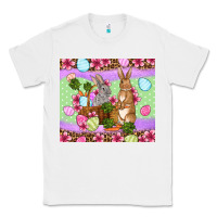 White Easter eggs bunnys basket Classic Tee - OliviaCreatesArt
