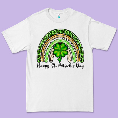 Happy St. Patrick's Day Rainbow Premium Tee Designed By Oliviacreatesart