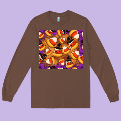 Candy Pattern Long Sleeve Tee Designed By Cowhidedigitalart