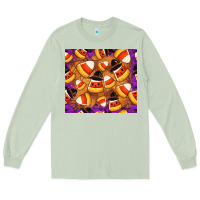 Matcha Candy Pattern Long Sleeve Tee - CowhideDigitalArt