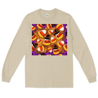Mushroom Candy Pattern Long Sleeve Tee - CowhideDigitalArt