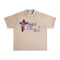 French Oak easter he is risen matthew 28 6 Urban Heavy Tee - Jasminsmagicworld