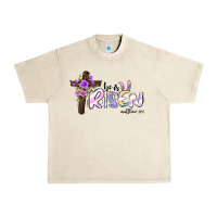 Sandshell easter he is risen matthew 28 6 Urban Heavy Tee - Jasminsmagicworld