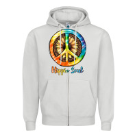 Dove Grey Hippie  Soul Zipper Hoodie - JahusDesignShop