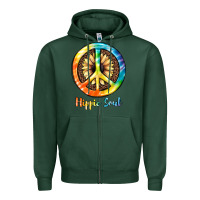 Sports Green Hippie  Soul Zipper Hoodie - JahusDesignShop