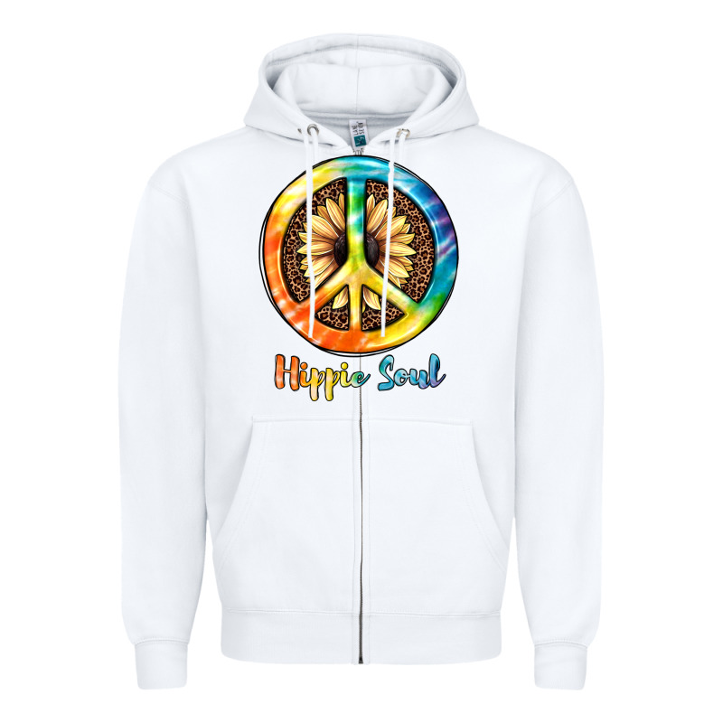Hippie  Soul Zipper Hoodie by JahusDesignShop | Teevron