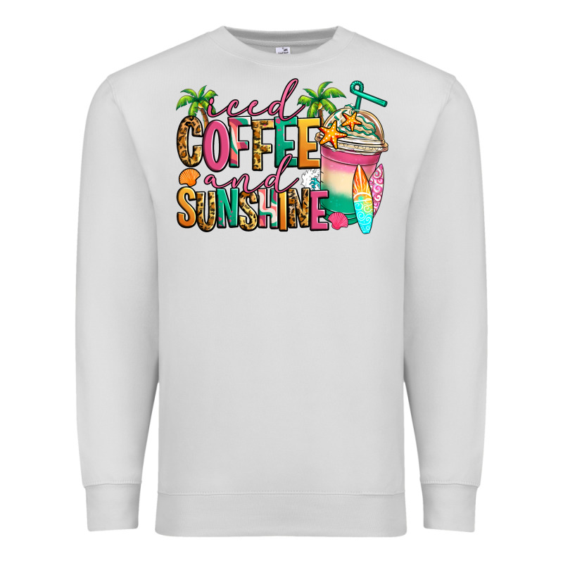Iced Coffee And Sunshine Summer Premium Sweatshirt by Jasminsmagicworld | Teevron