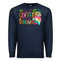 Navy iced coffee and sunshine summer Premium Sweatshirt - Jasminsmagicworld