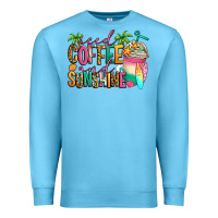 Ocean Blue iced coffee and sunshine summer Premium Sweatshirt - Jasminsmagicworld