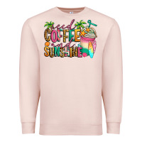 Pale Pink iced coffee and sunshine summer Premium Sweatshirt - Jasminsmagicworld