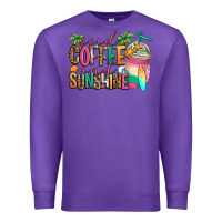 Purple iced coffee and sunshine summer Premium Sweatshirt - Jasminsmagicworld