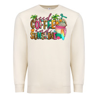 Sandshell iced coffee and sunshine summer Premium Sweatshirt - Jasminsmagicworld