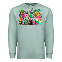 Seafoam iced coffee and sunshine summer Premium Sweatshirt - Jasminsmagicworld