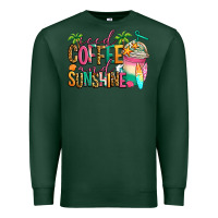 Sports Green iced coffee and sunshine summer Premium Sweatshirt - Jasminsmagicworld
