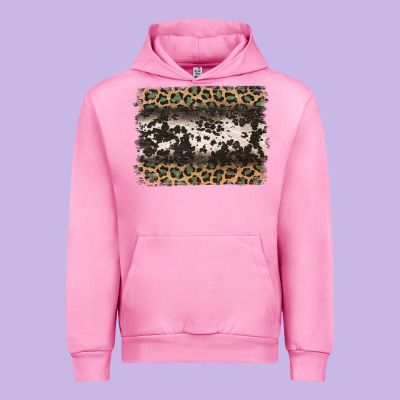 Leopard Cowhide Pattern Background Urban Hoodie Designed By Jasminsmagicworld