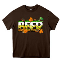 Chocolate Brown St. Patrick's Day beer Heavy Core Tee - CowGirlArtShop