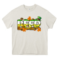 Cream St. Patrick's Day beer Heavy Core Tee - CowGirlArtShop