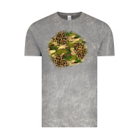 Cloud Rock camouflage and leopard patch  2 Vintage Tee - BundleAndBundleShop
